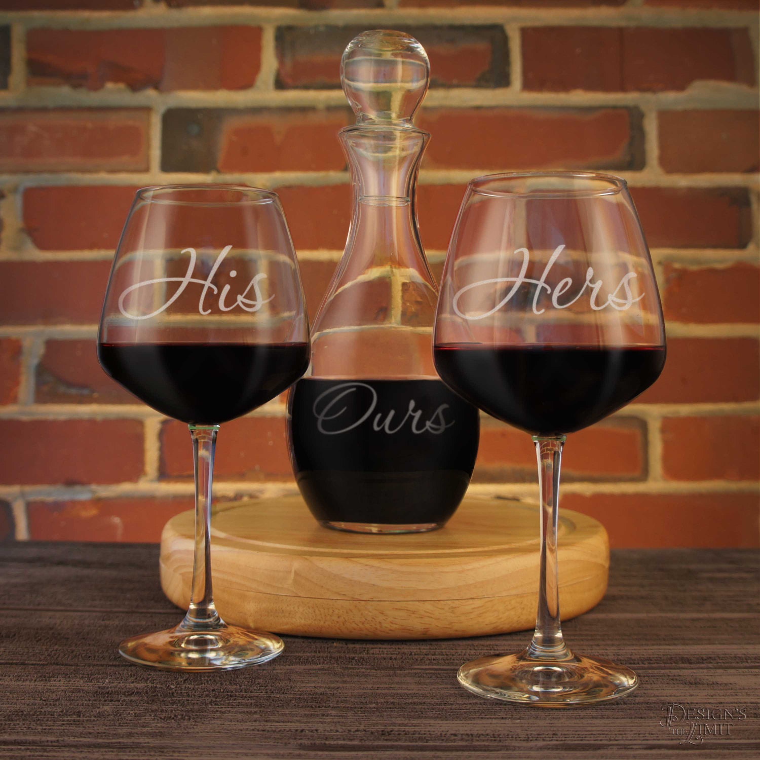 Personalized Wine Decanter and Stemware with His Hers and Etsy