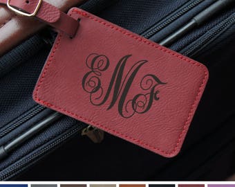 Personalized Luggage Tags Engraved with Choice of Design & Font from Our Selection (Each - Select Color)
