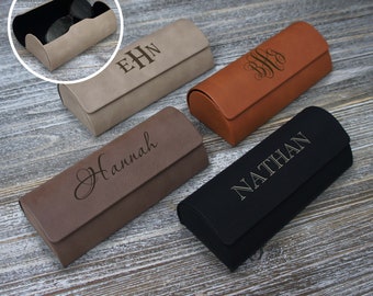 Personalized Sunglasses Holder Engraved with Choice of Text or Monogram Design & Font from Our Selection (Each)