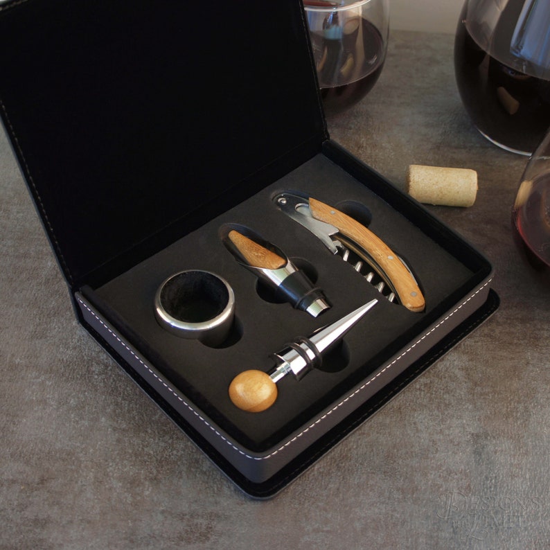 Wine Decanter & Wine Tool Gift Set With Corkscrew Wine Pour Etsy