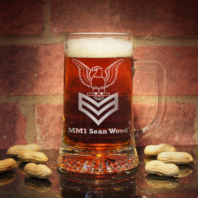 Personalized Beer Mug with Design Options Each Etsy
