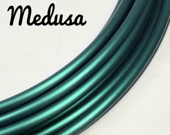 Medusa Green Polypro Hoop ~ 5/8"or 3/4" Advanced ~ Single | MTO | Metallic Deep Forest dance hoop
