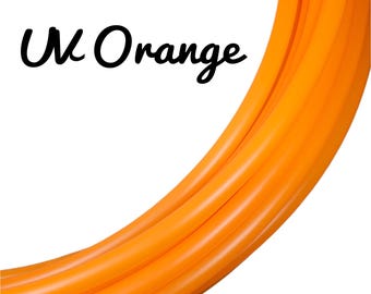 UV Orange Polypro hoop ~ 5/8" or 3/4" Intermediate hoop | Single | MTO hoop Blacklight Reactive
