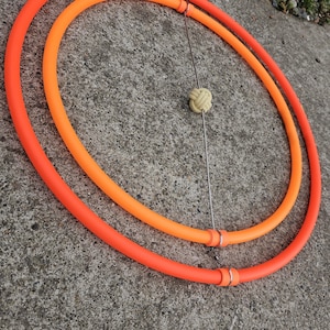 Fire Gyro Hoop ~ Colored polypro Iso wick gimball hoop/Choose your colors! 3/4" tubing only