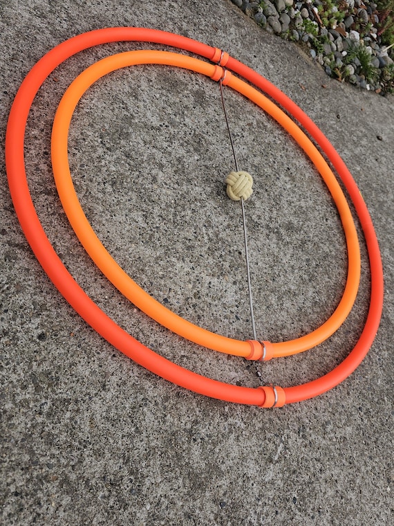 Fire Gyro Hoop ~ Colored polypro Iso wick gimball hoop/Choose your colors! 3/4" tubing only