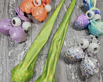 Sock Poi ~ Stretchy poi with Glow in the Dark Printed Knob Handle Assorted styles