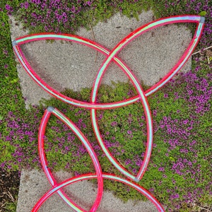 Triquetras | Fairy Fans ~ Nuclear Bubblegum Pink Flow fan Trinity knot PAIR of 2