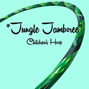 Neuer Eintrag! "Kid Hoop - ""Jungle Jamboree"" Custom erstellter, robuster, langlebiger Hula-Hoop für Kinder Sizing und Info unten