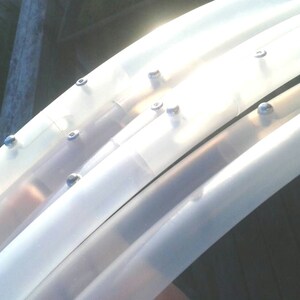 natural 3/4&quot; OD polypro or HDPE hula hoop-plain advanced uv reactive
