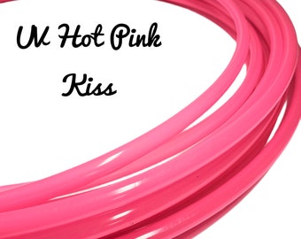 UV Hot pink Kiss  Polypro Hoop hula hoop ~ 5/8" UV Pink--Advanced hoop Made to Order