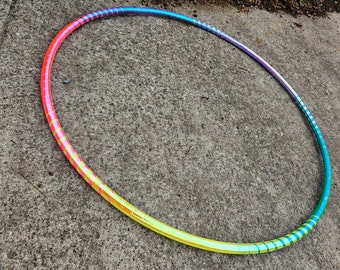 Opal Rainbow Deluxe Ombre Polypro hoop or HDPE 5/8", 11/16" 3/4" with Free Clear Protective Tape