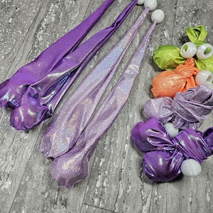 Chaussettes poi ~ poi extensible avec poignée orange phosphorescente imprimée Styles assortis