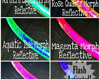 Color Morph Reflective Hoop "Flash-Activated" HDPE or Polypro 3/4" 11/16" or 5/8"