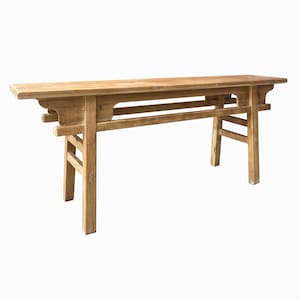 72”w Natural Antique Farmhouse Console Table by Terra Nova Designs Los Angeles