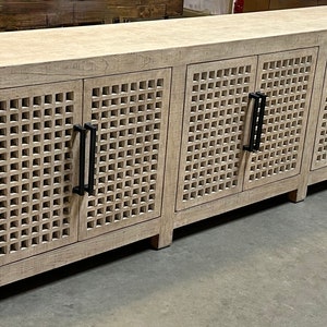 109” Reclaimed Wood 6 Door Sideboard  by Terra Nova Furniture Los Angeles