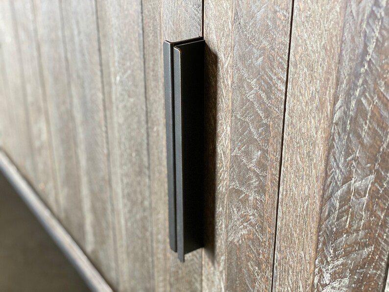 Reclaimed Oak TV Sideboard Media Console With Iron Etsy