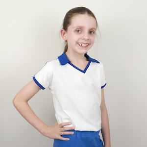 Thread Faction | Kids sizes 2 - 14 | The Retro Polo | PDF Sewing Pattern for print-at-home or printshop