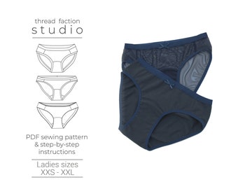 Thread Faction | Women's Multi-size | #202 Ladies underpants | PDF Sewing Pattern for print-at-home or printshop