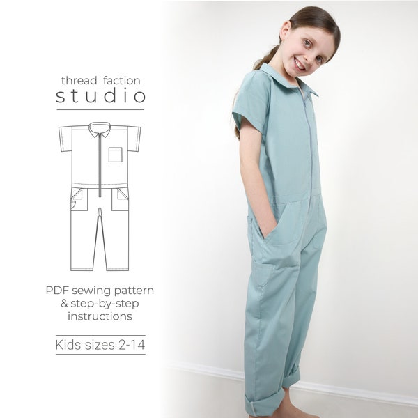 Zero Waste Utility Jumpsuit PDF Sewing Pattern