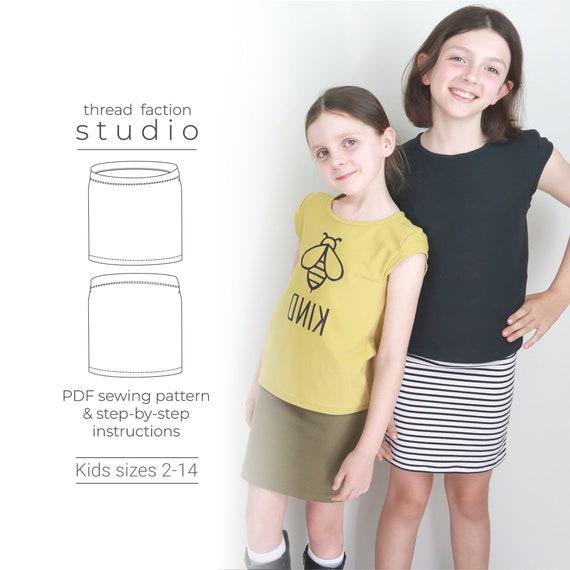 Zero Waste Pencil Skirt PDF Sewing Pattern -  Canada