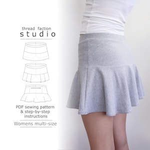Ladies Sports Skort PDF Sewing Pattern Women&#39;s multi-size pattern