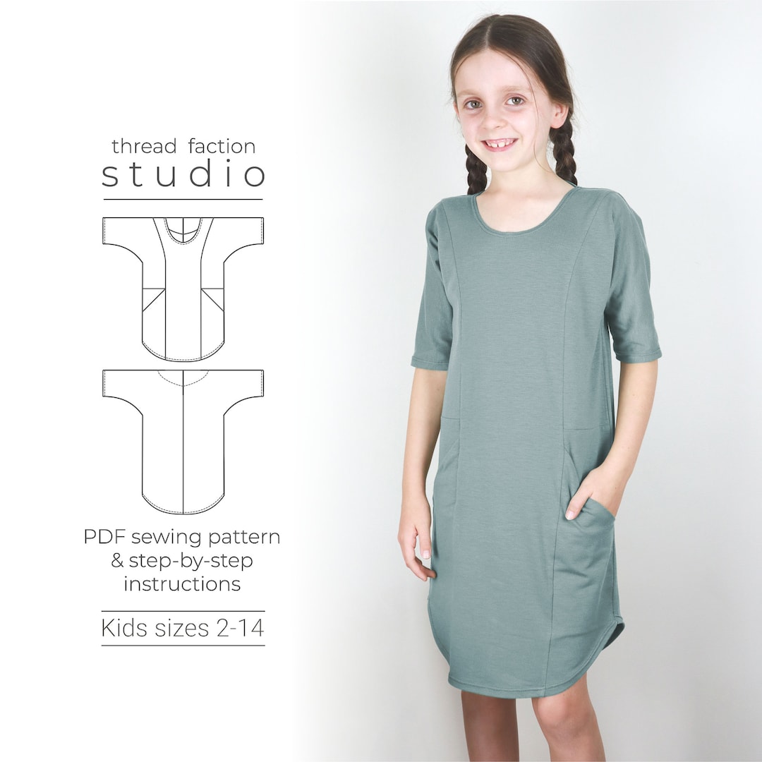 Zero Waste Dolman Sweater Dress PDF Sewing Pattern -  Canada