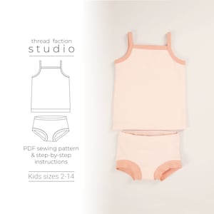 Thread Faction | Kids sizes 2 - 14 | Tank Top and Pants Set | PDF Sewing Pattern for print-at-home or printshop