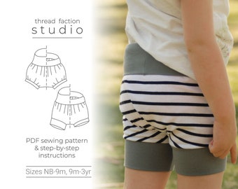 Grow-with-me Shorties - Instant download PDF Sewing Pattern