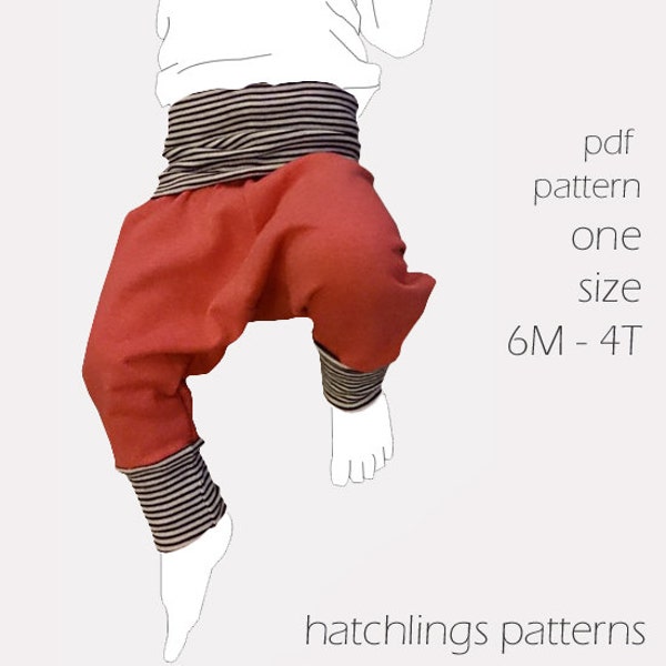 Pirate Pants sewing PDF pants pattern 6 months-4T pants