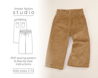Zero Waste Wide Leg Pants PDF Sewing Pattern