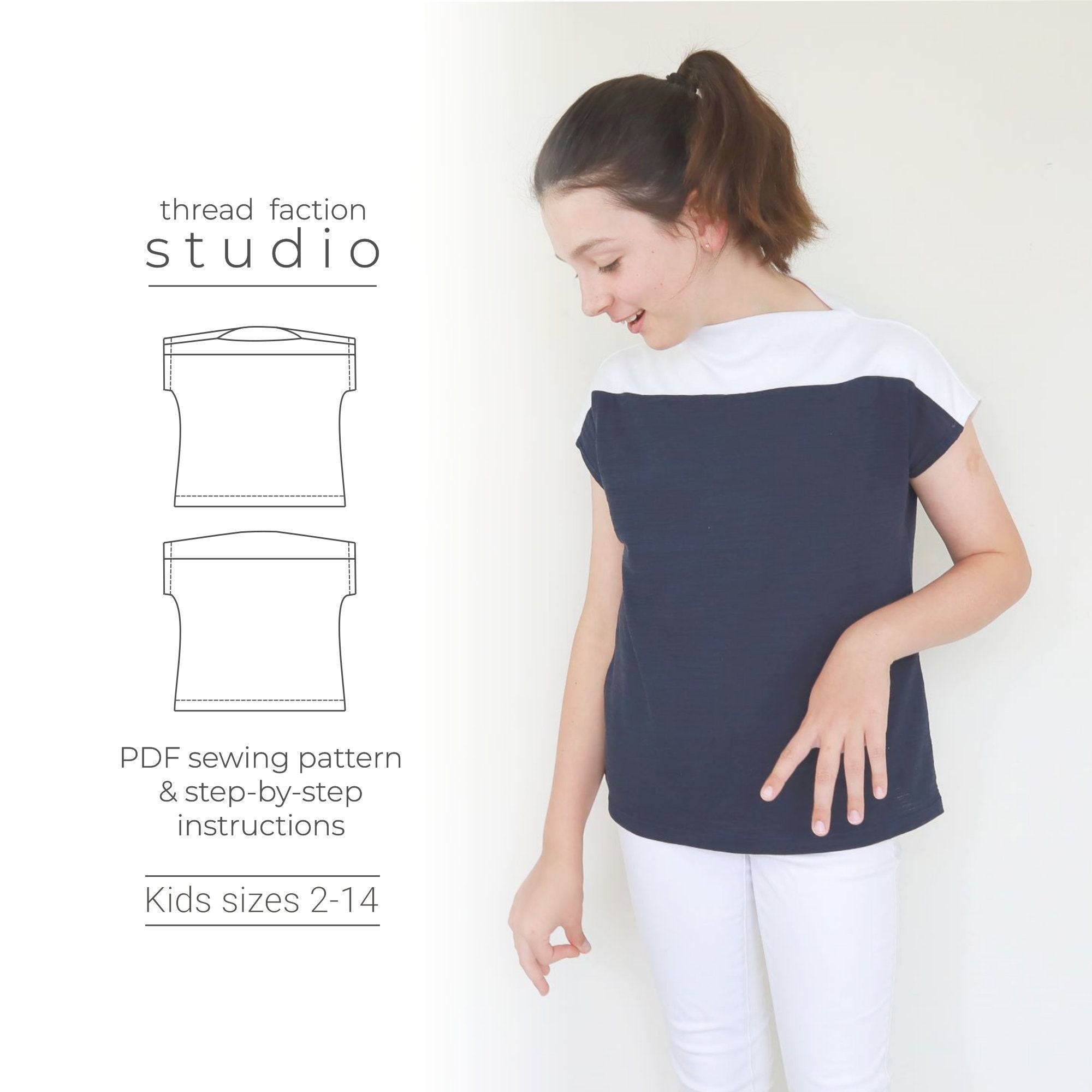 On-the-bay Boatneck Top PDF Sewing Pattern - Etsy