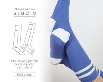 Kids Knee High Socks Sewing Pattern (PDF Pattern)