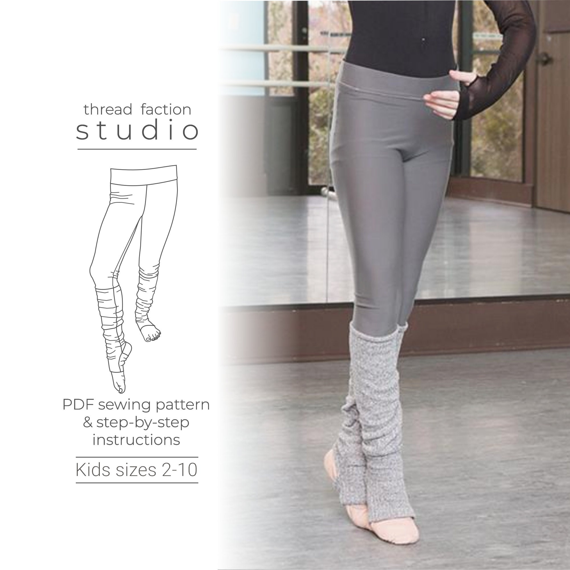 S8424, Simplicity Sewing Pattern Misses' Knit Leggings in Two Lengths and  Three Top Options