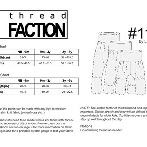 Grow-with-me Slim Trousers PDF Sewing Pattern Sizes NB to 6 image 2