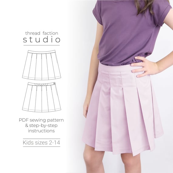 Zero Waste Pleated Skirt PDF Sewing Pattern -  Australia