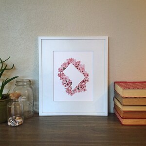 Washington DC Print Cherry Blossoms // State Map Silhouette image 4