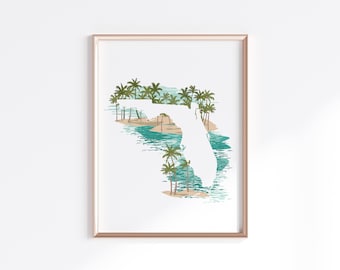 Florida State Print - Strandrand // Zustand Silhouette