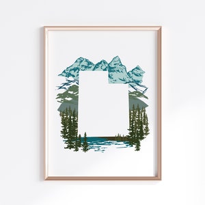 Utah State Print - Mountains // State Map Silhouette