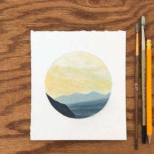 Circle Painting - #4 - Yellow Sunrise