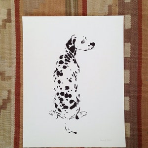 Dalmatian Print fine art print of original ink drawing image 3
