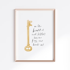 Golden Key - sorority art print