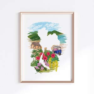 Thailandia - Paesaggio // Silhouette mappa paese