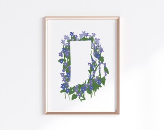 Rhode Island State Print - Violet // State Map Silhouette