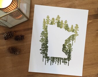 Minnesota State Print - Pine