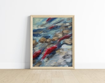 Sockeye Salmon III - print of original oil painting