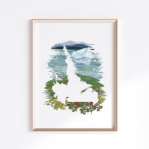 Labrador Print - Iceberg Coast // Province Map Silhouette