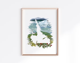 Labrador Print - Iceberg Coast // Province Map Silhouette