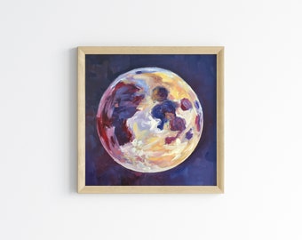 Indigo Moon - archival quality print of original oil painting