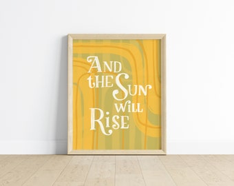 Retro Vintage inspired Sunshine Print // And The Sun Will Rise