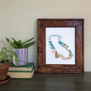 California State Print Beach // State Map Silhouette image 5